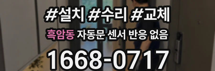 흑암동 자동문 센서 반응 없음