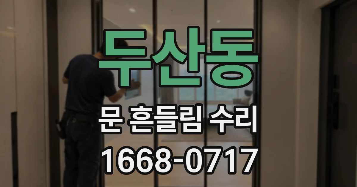 두산동 문 흔들림 수리
