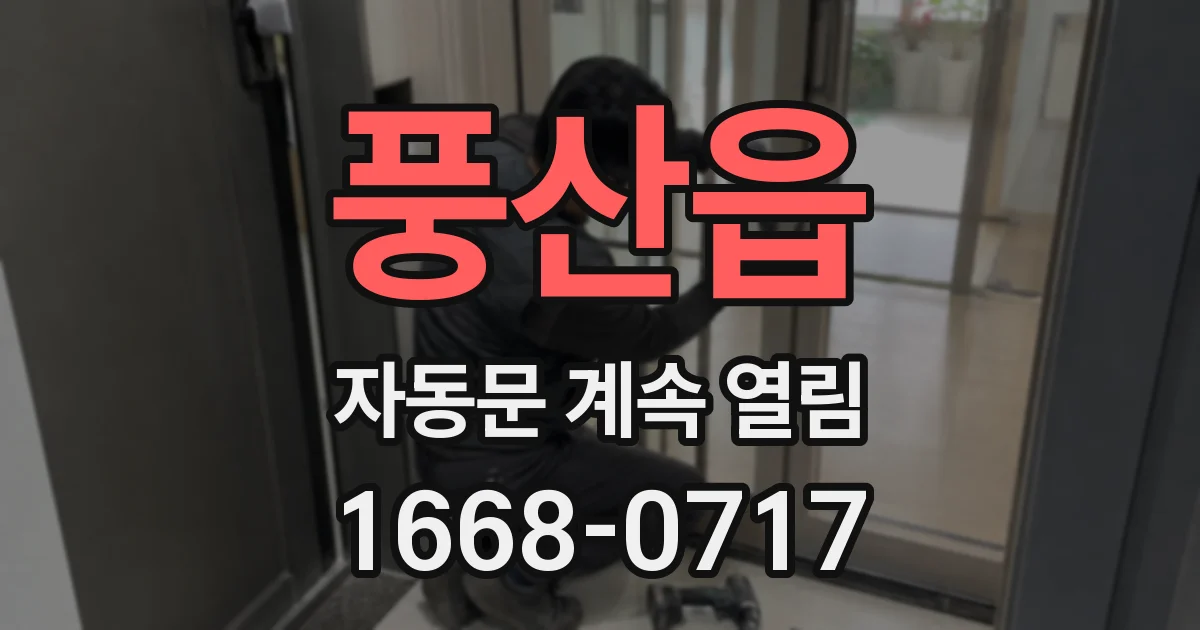 풍산읍 자동문 계속 열림