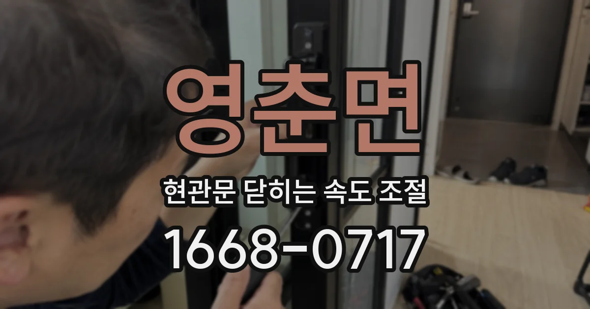 영춘면 현관문 닫히는 속도 조절