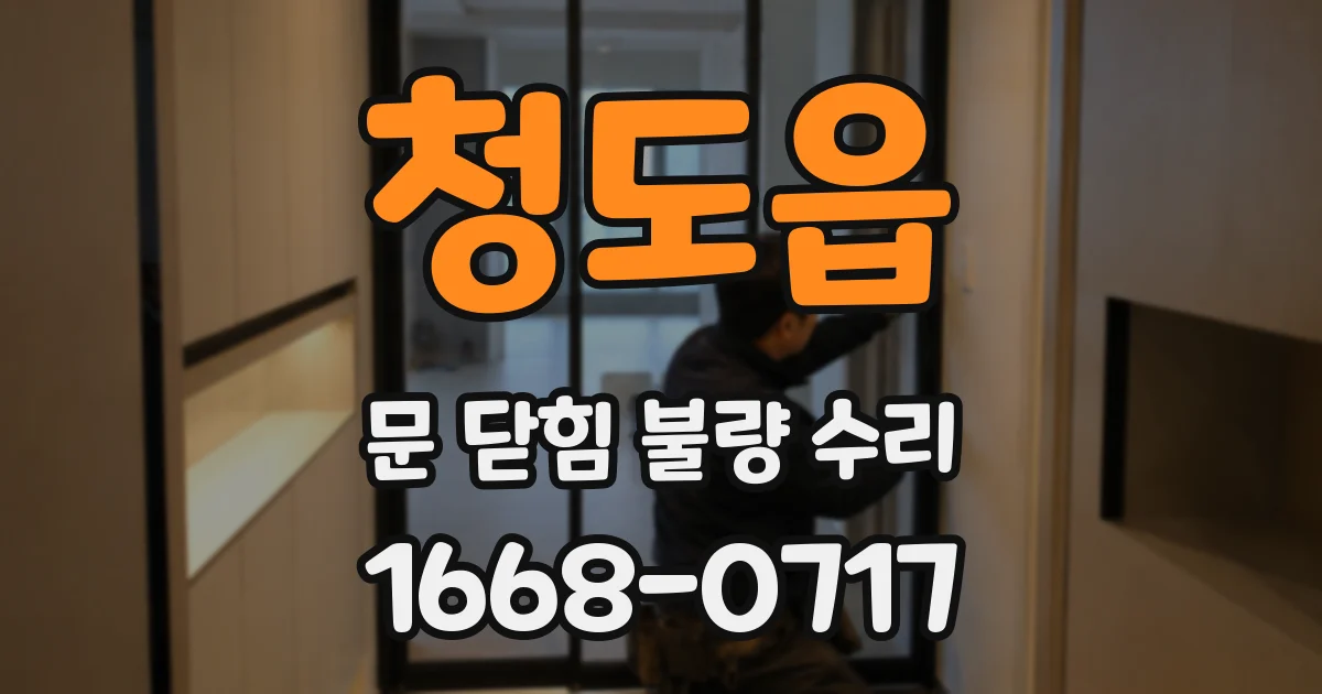 청도읍 문 닫힘 불량 수리