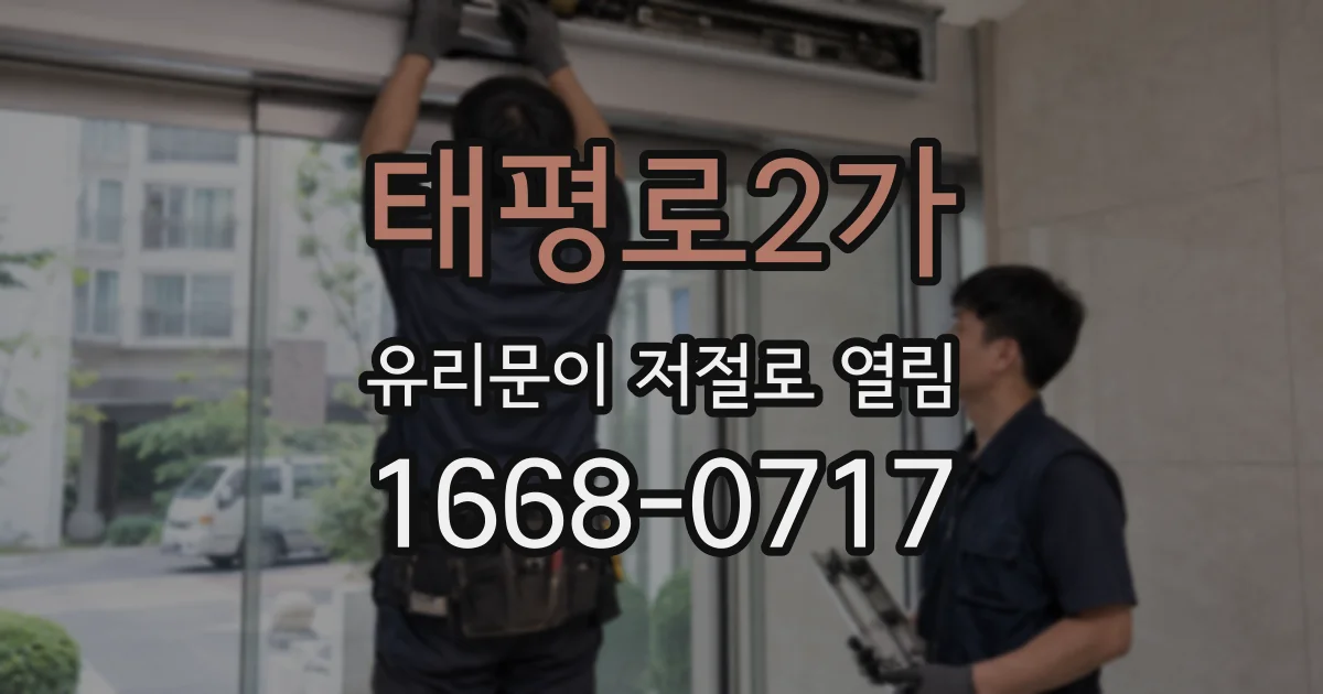 태평로2가 유리문이 저절로 열림