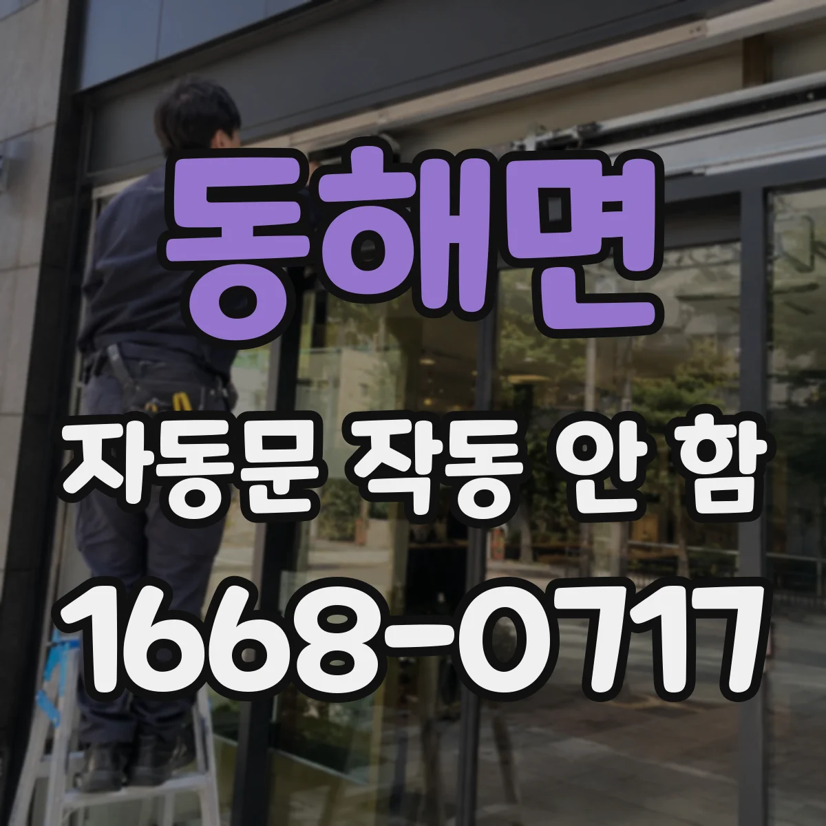 동해면 자동문 작동 안 함