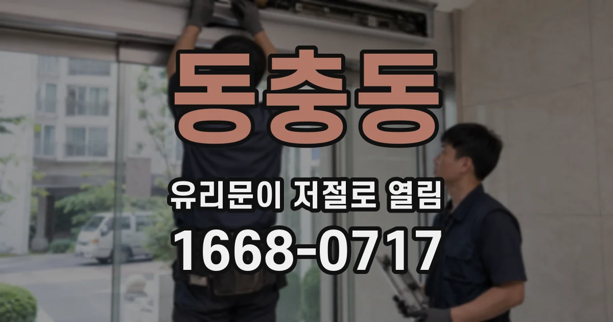 동충동 유리문이 저절로 열림