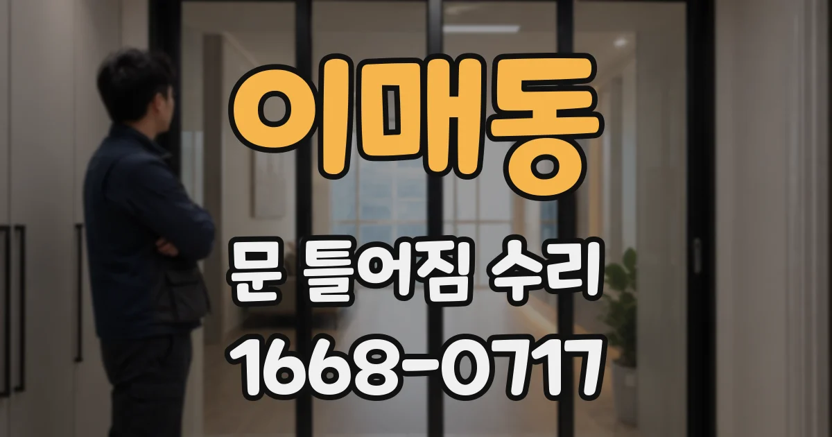 이매동 문 틀어짐 수리