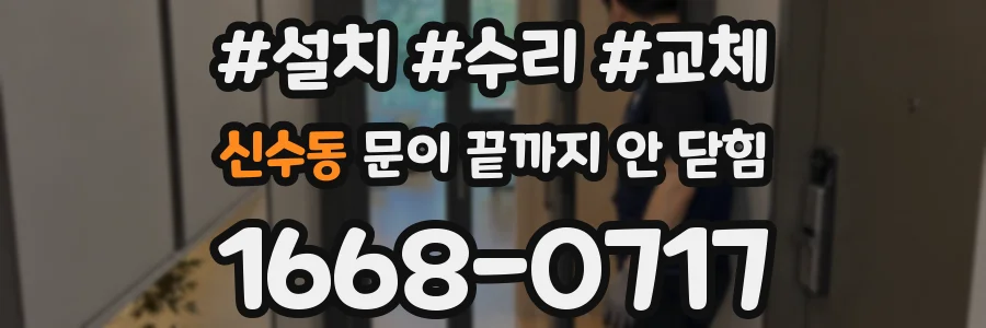 신수동 문이 끝까지 안 닫힘