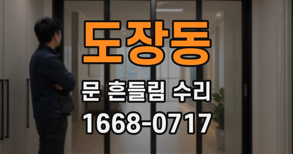 도장동 문 흔들림 수리