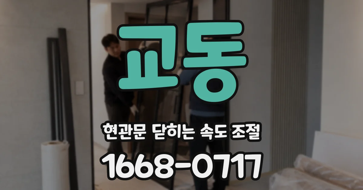 교동 현관문 닫히는 속도 조절