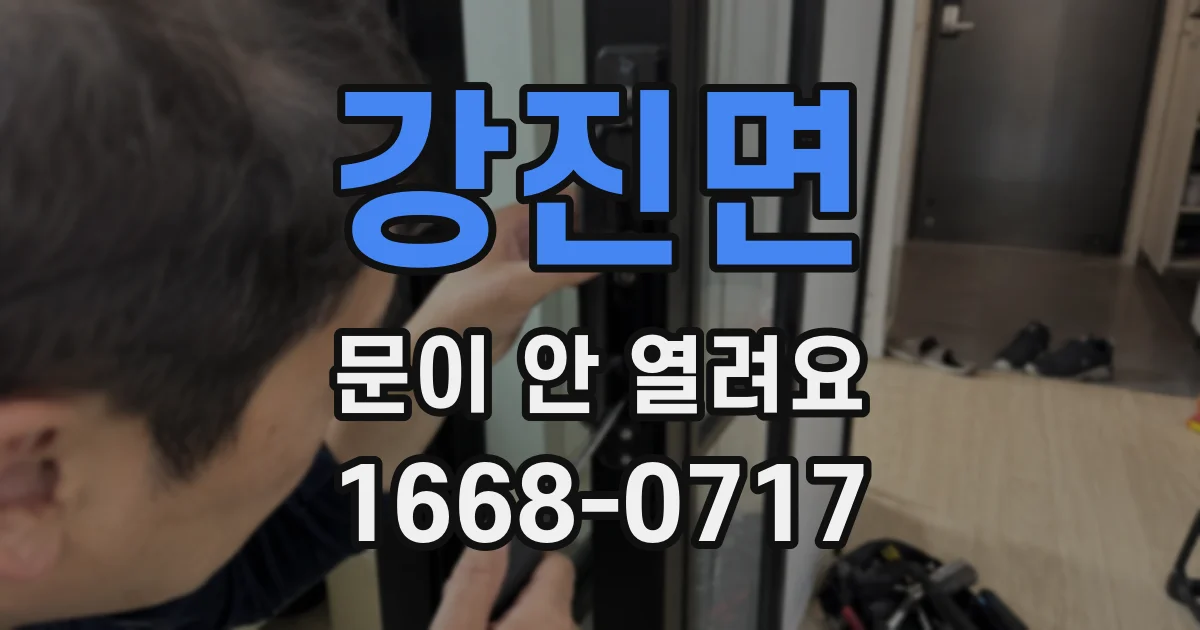 강진면 문이 안 열려요