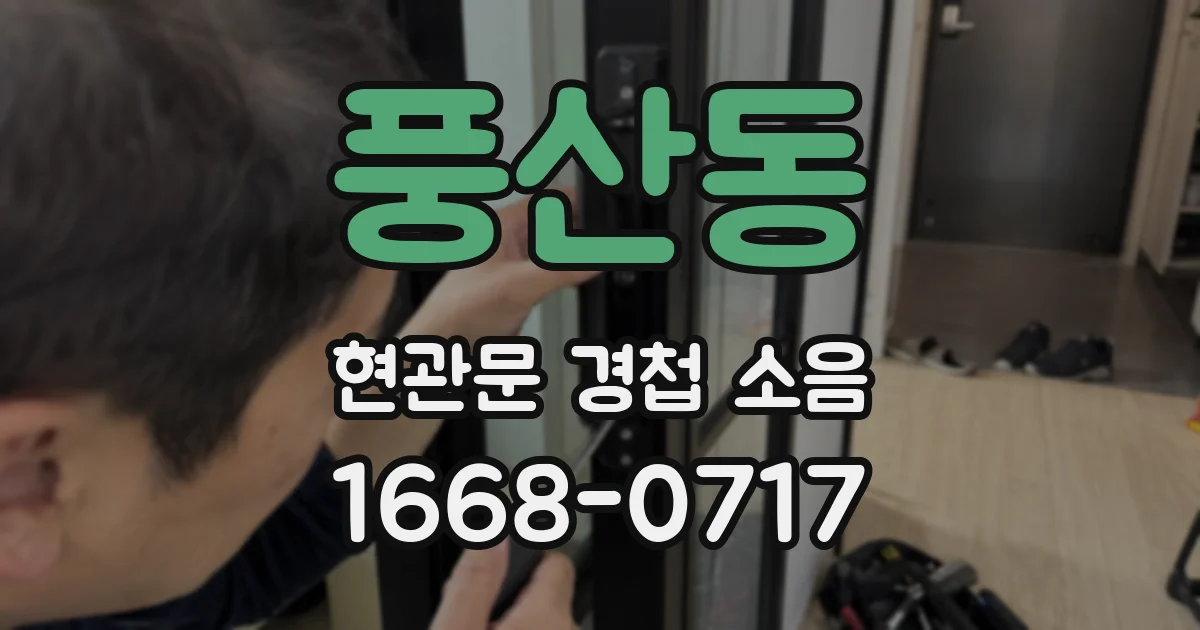 풍산동 현관문 경첩 소음