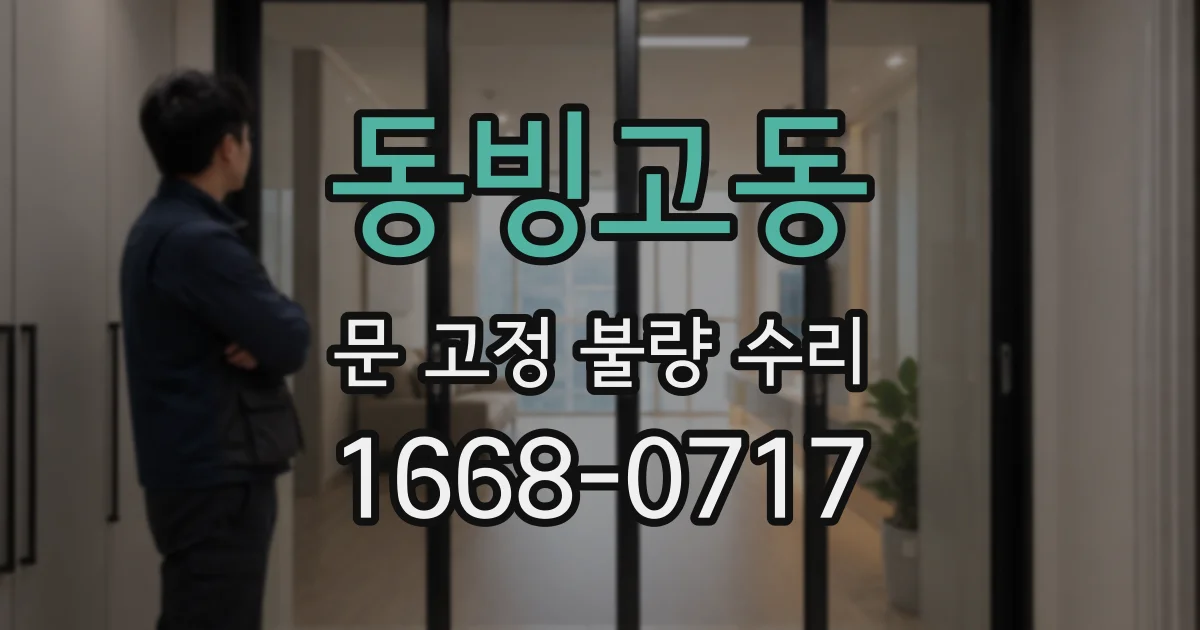 동빙고동 문 고정 불량 수리