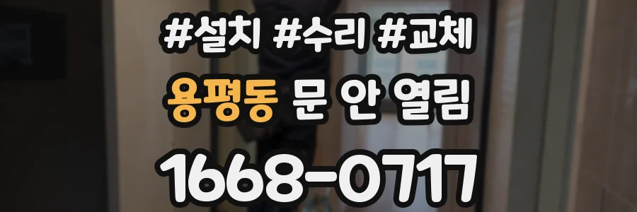 용평동 문 안 열림