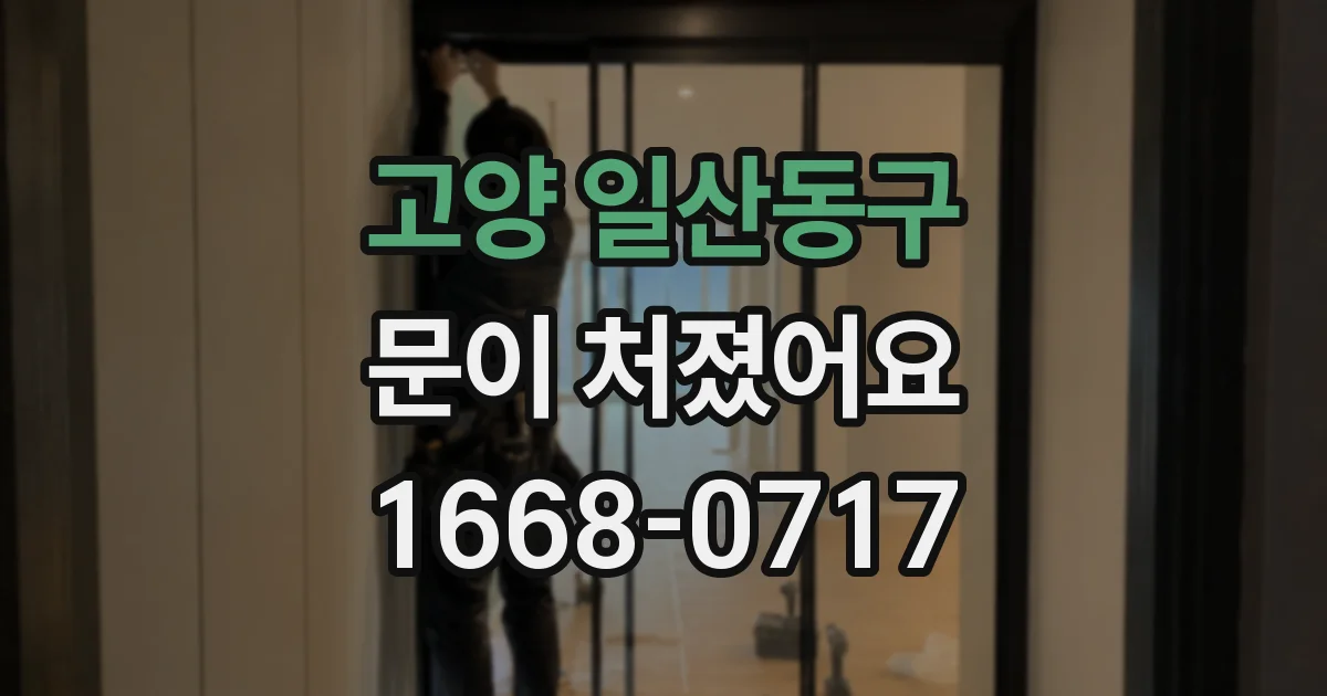 고양 일산동구 문이 처졌어요