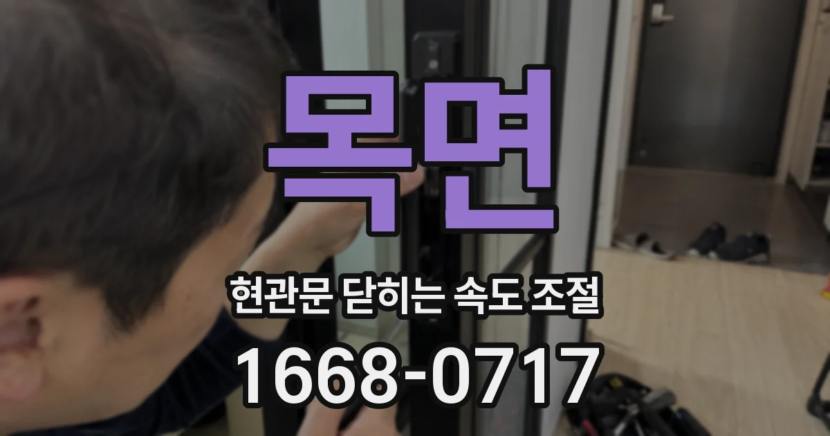 목면 현관문 닫히는 속도 조절