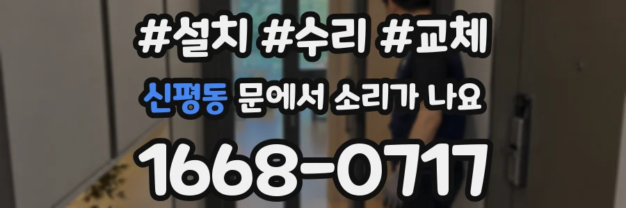 신평동 문에서 소리가 나요
