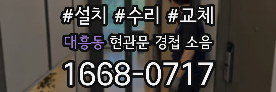 대흥동 현관문 경첩 소음