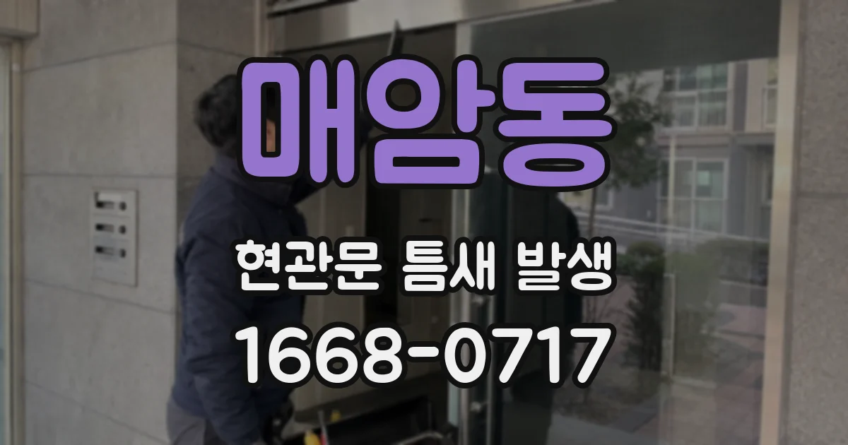매암동 현관문 틈새 발생