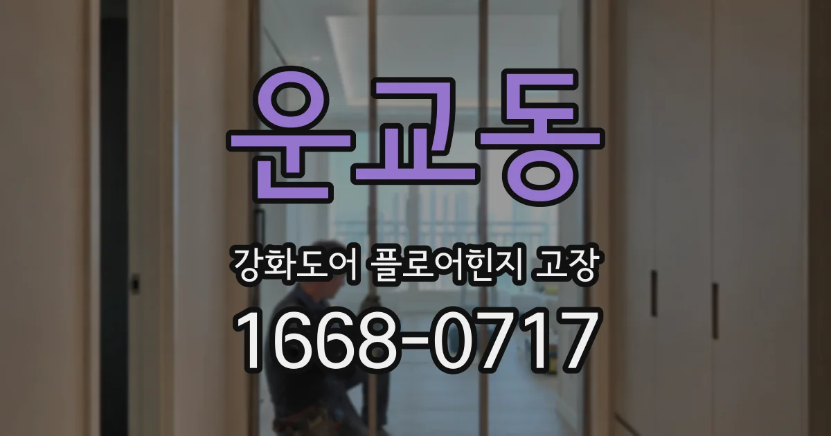 운교동 강화도어 플로어힌지 고장