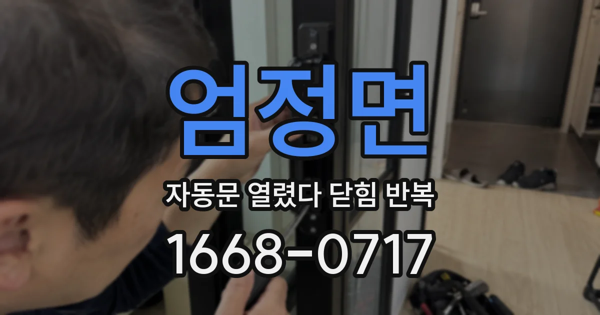 엄정면 자동문 열렸다 닫힘 반복 증상은 문이 열렸다가 즉시 닫혀 버리거나, 잠시 멈춘 뒤 다시 움직일 때 확인됩니다.