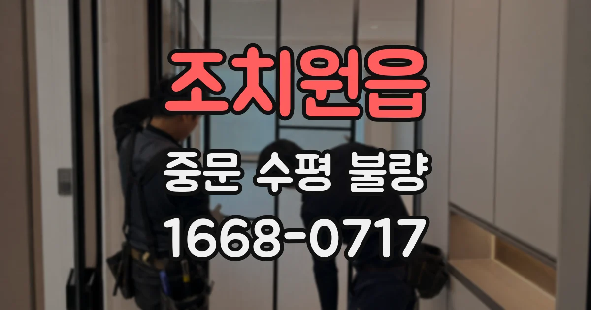 조치원읍 중문 수평 불량