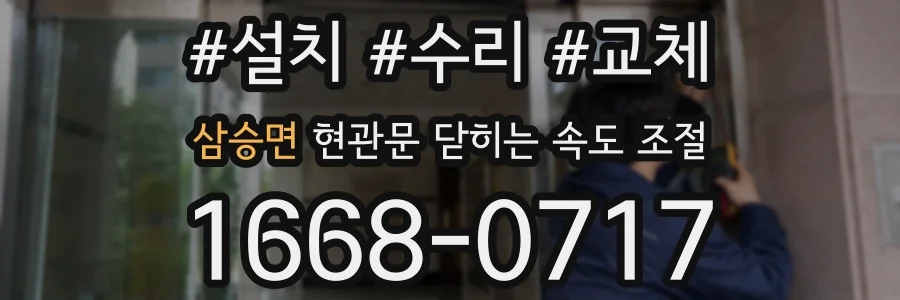 삼승면 현관문 닫히는 속도 조절