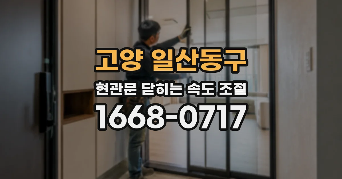 고양 일산동구 현관문 닫히는 속도 조절