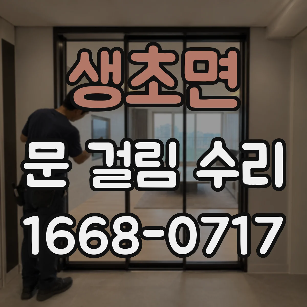 생초면 문 걸림 수리