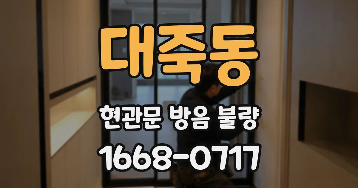 대죽동 현관문 방음 불량