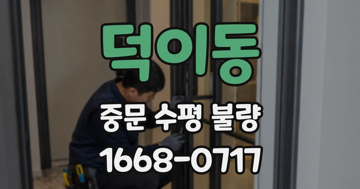 덕이동 중문 수평 불량