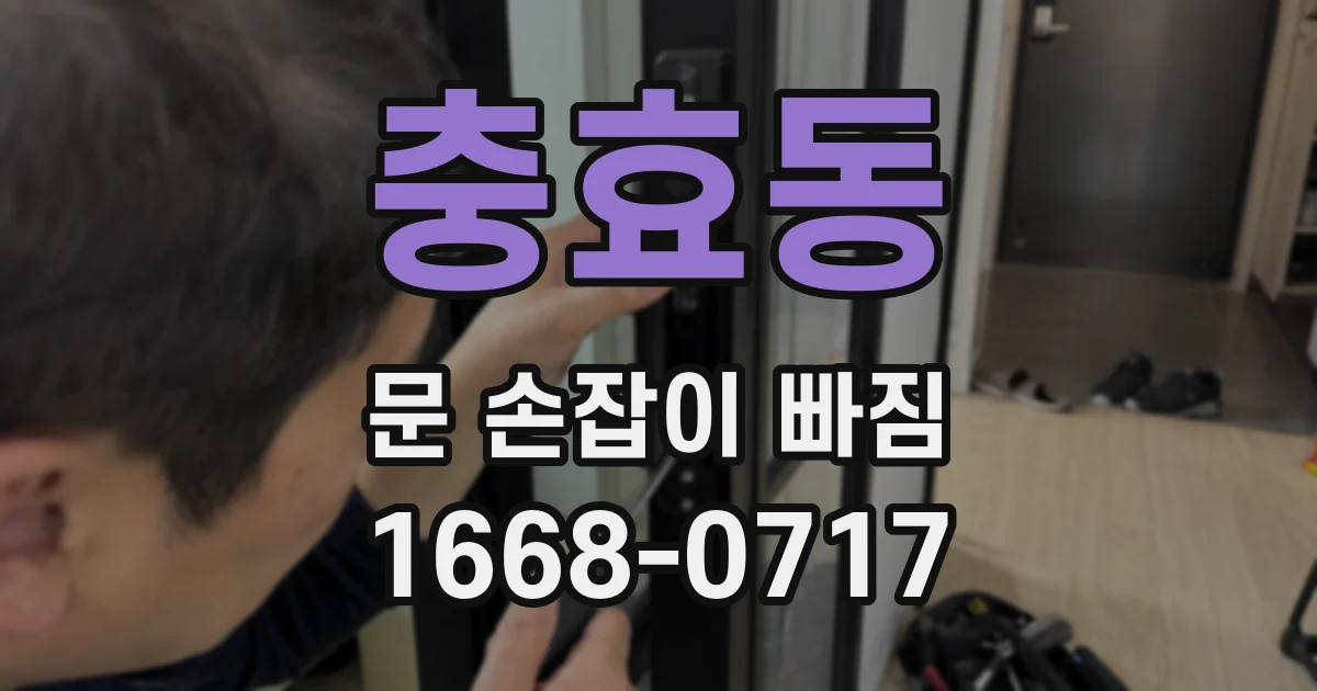 충효동 문 손잡이 빠짐