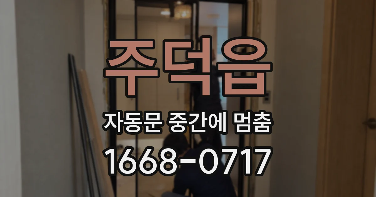 주덕읍 자동문 중간에 멈춤