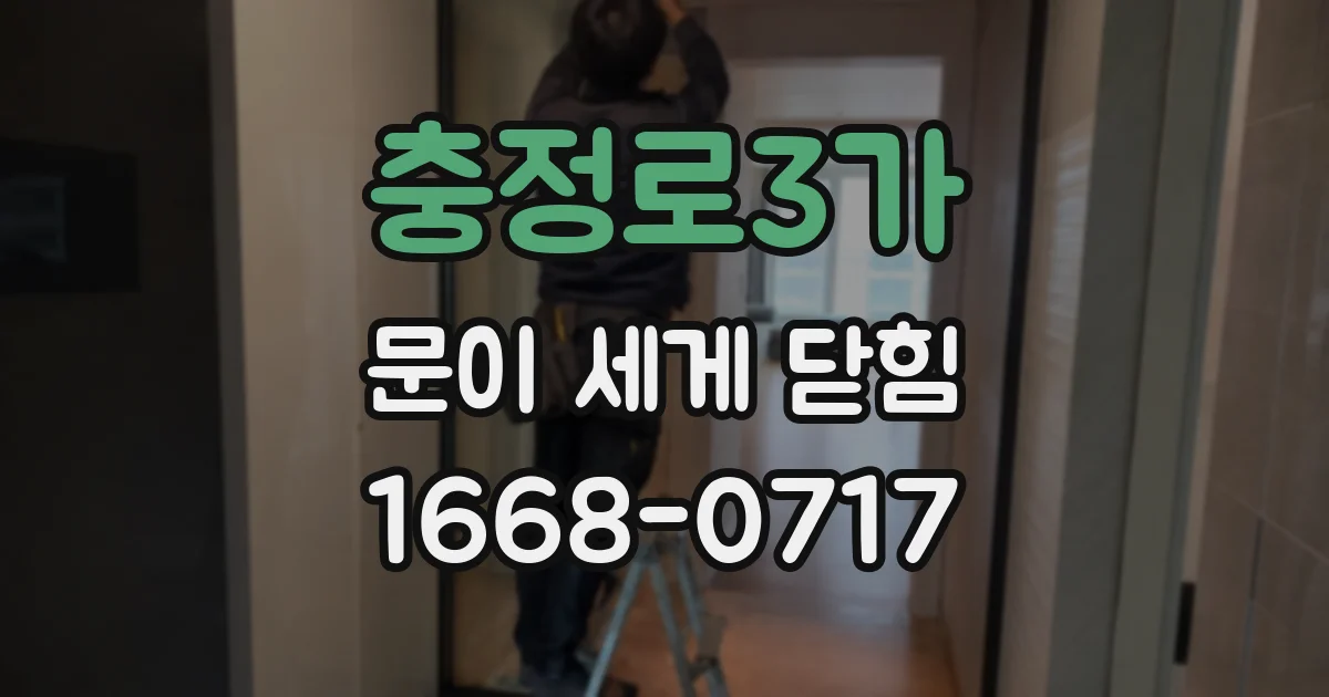충정로3가 문이 세게 닫힘