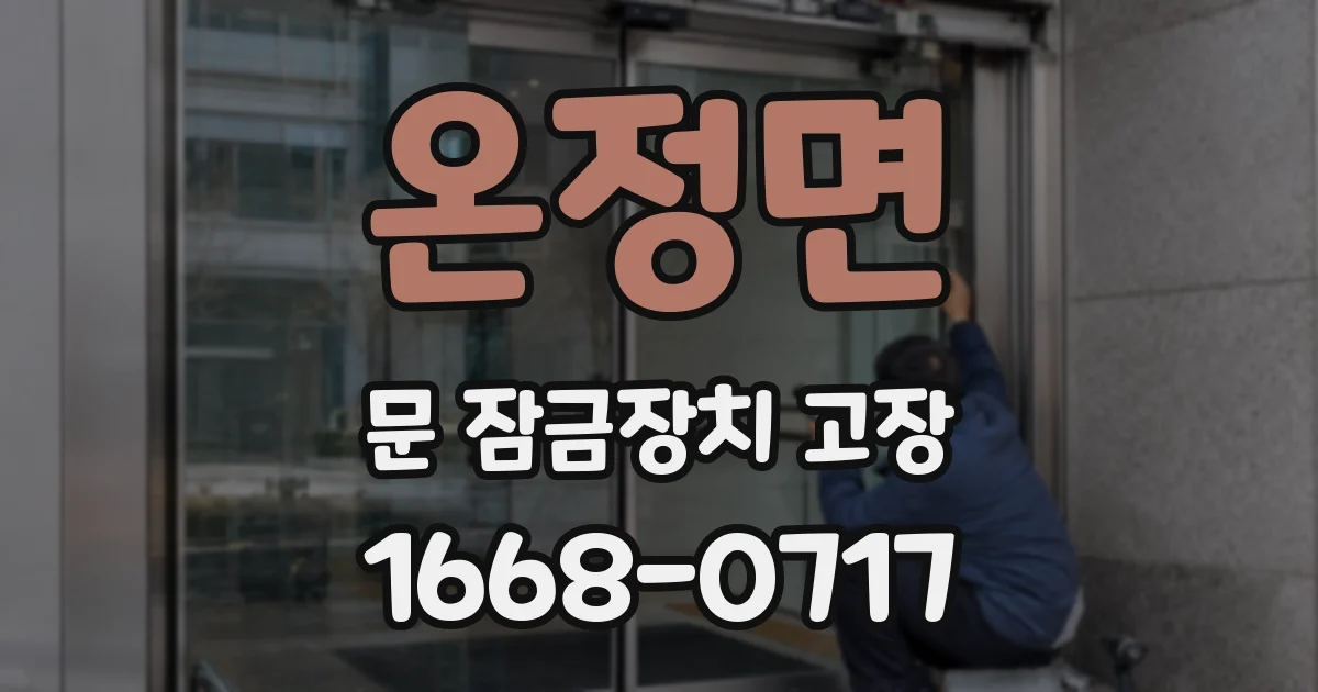 온정면 문 잠금장치 고장