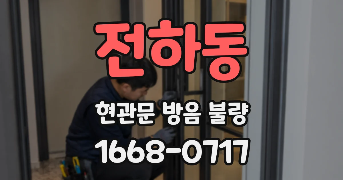 전하동 현관문 방음 불량