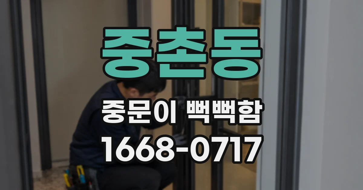 중촌동 중문이 뻑뻑함