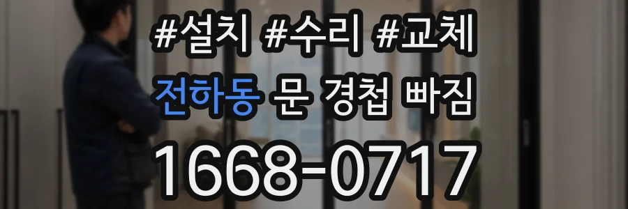 전하동 문 경첩 빠짐