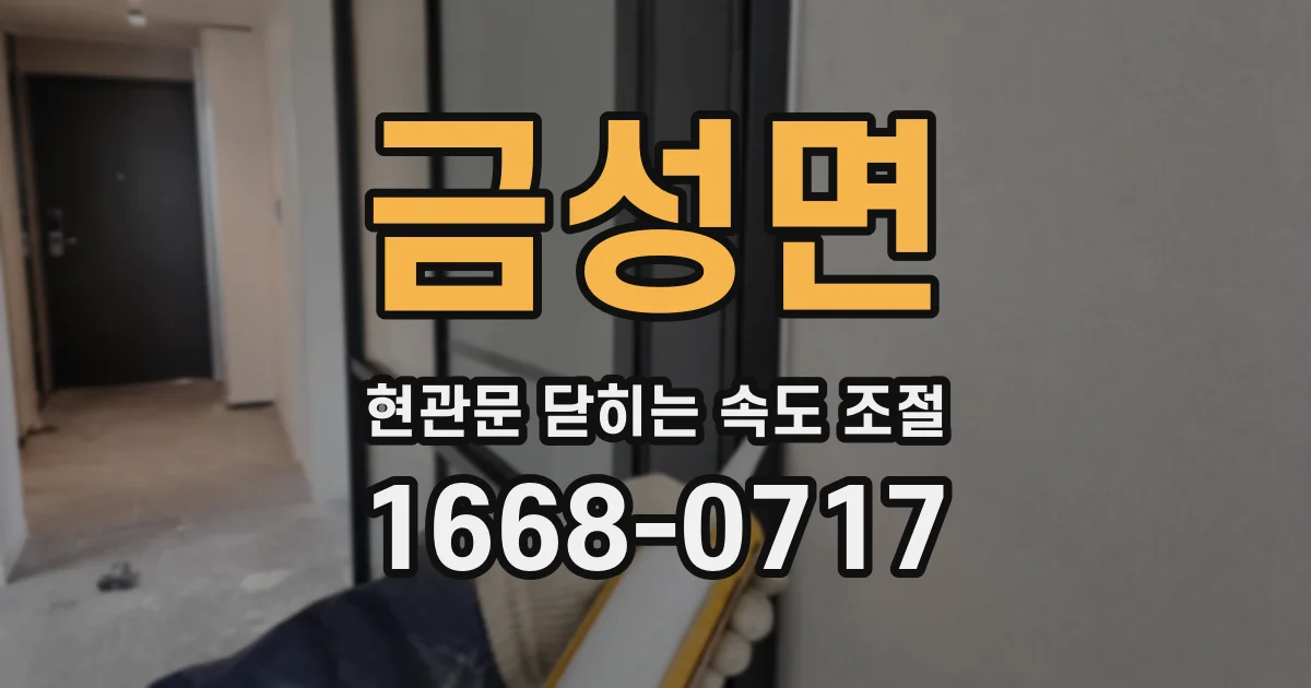 금성면 현관문 닫히는 속도 조절