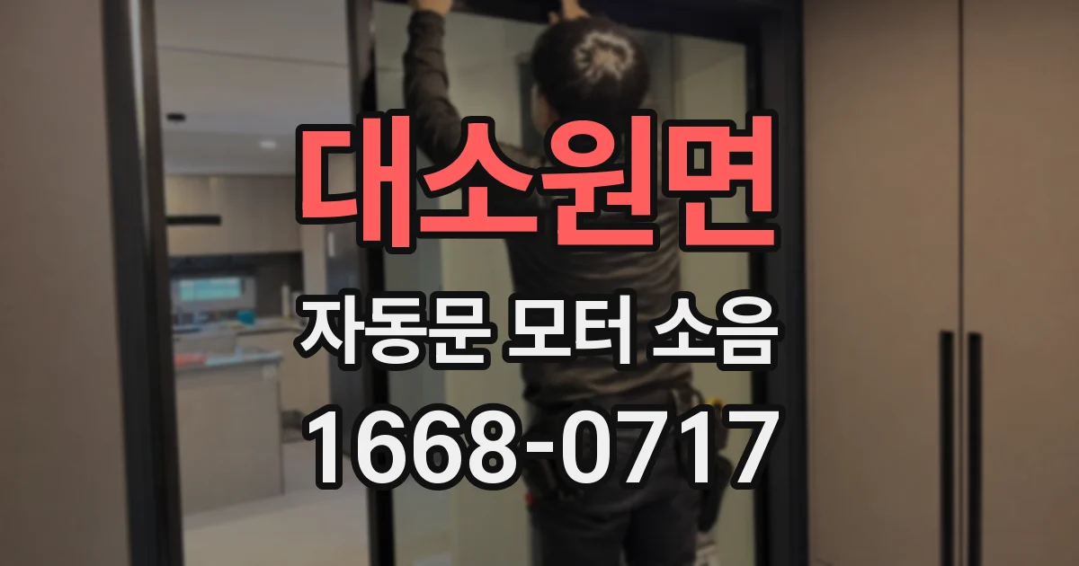 대소원면 자동문 모터 소음