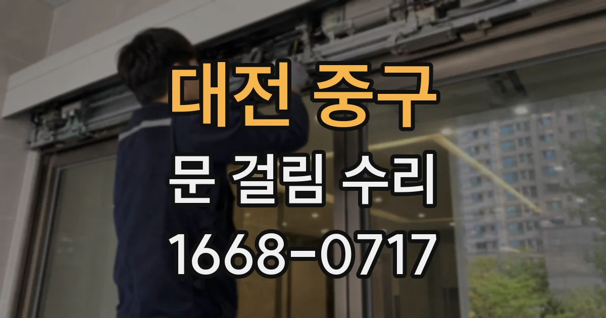 대전 중구 문 걸림 수리