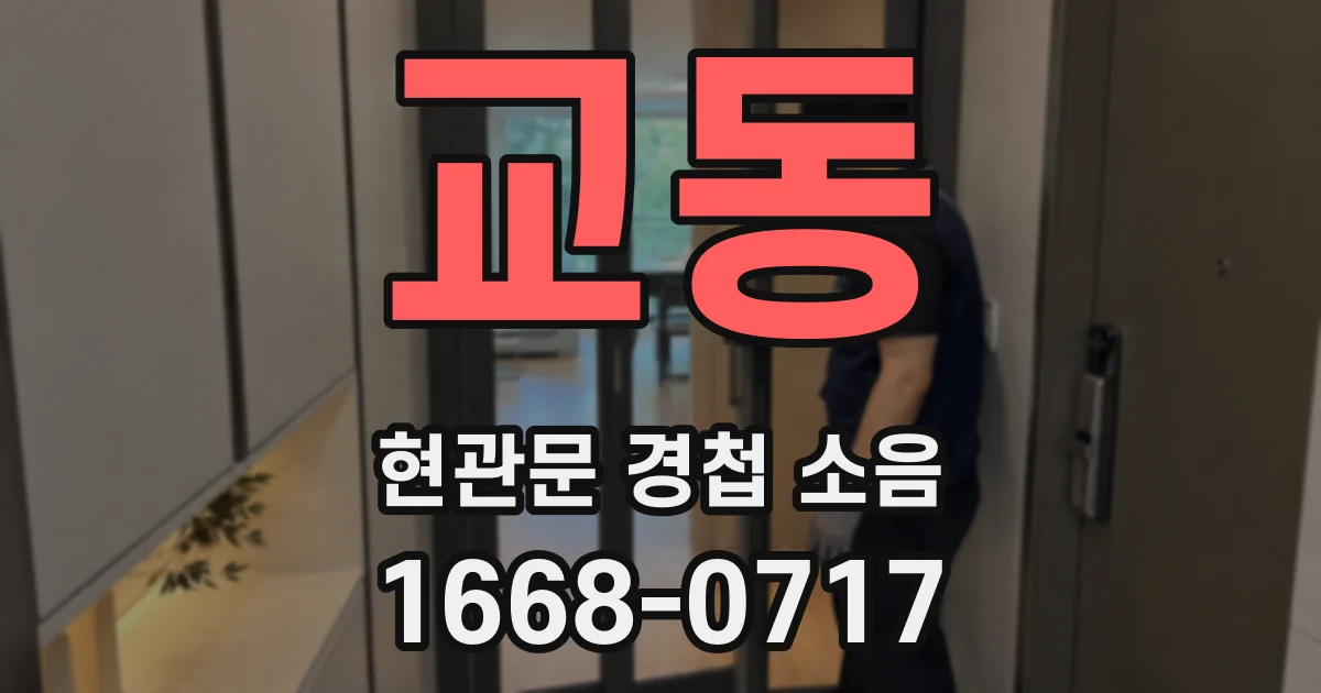 교동 현관문 경첩 소음