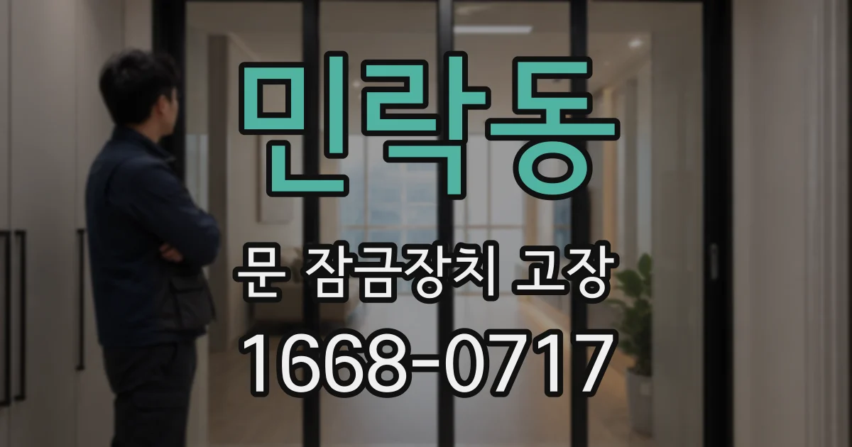 민락동 문 잠금장치 고장