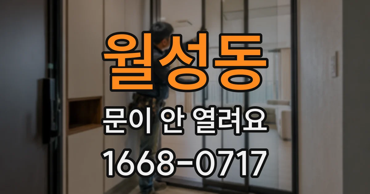 월성동 문이 안 열려요