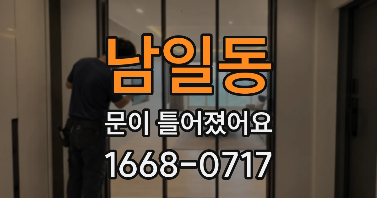 남일동 문이 틀어졌어요