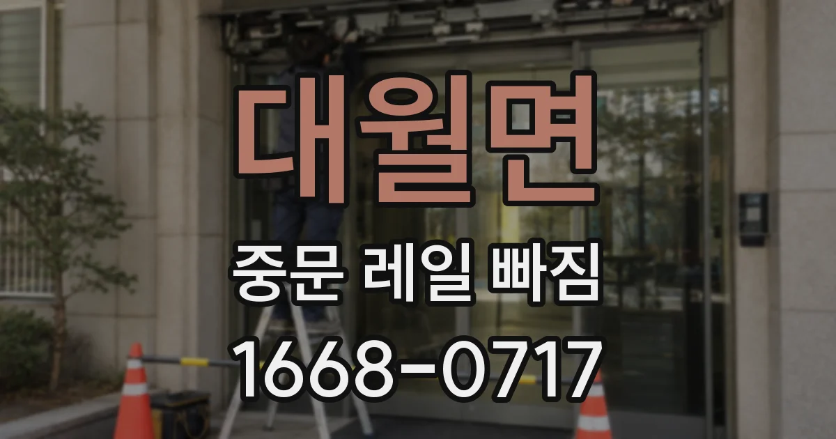 대월면 중문 레일 빠짐