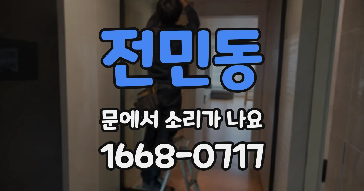 전민동 문에서 소리가 나요