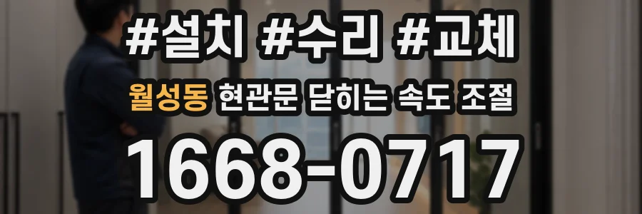 월성동 현관문 닫히는 속도 조절