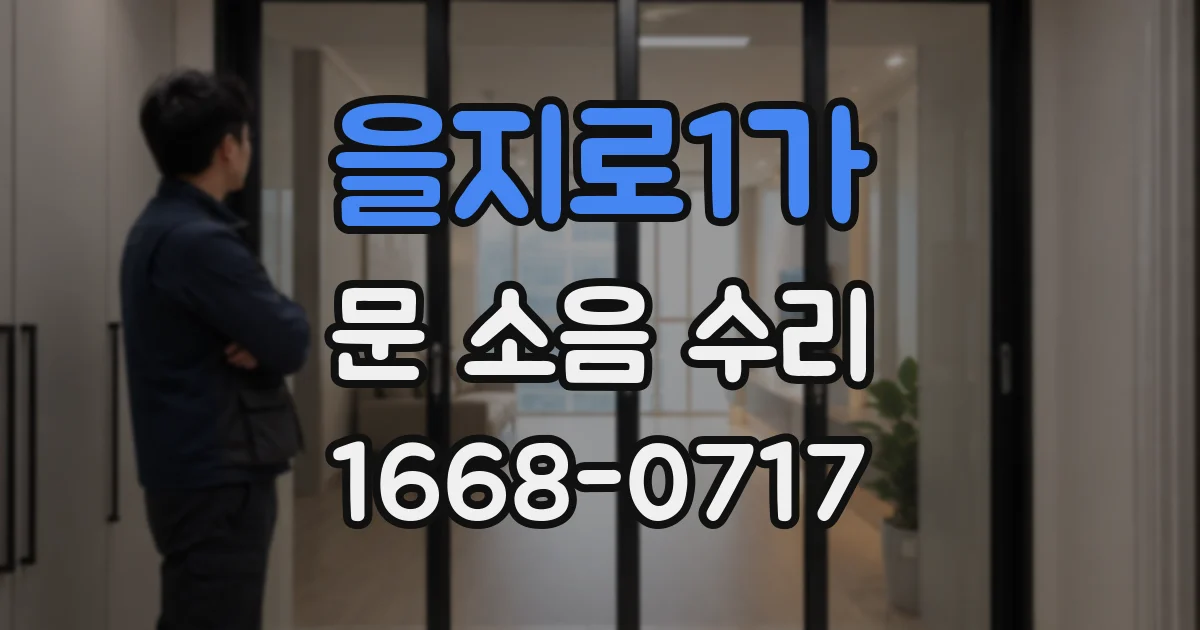 을지로1가 문 소음 수리