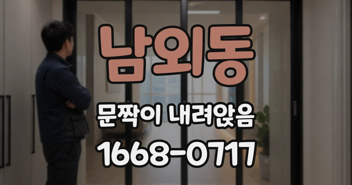 남외동 문짝이 내려앉음