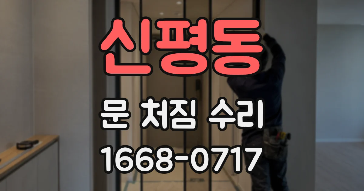 신평동 문 처짐 수리