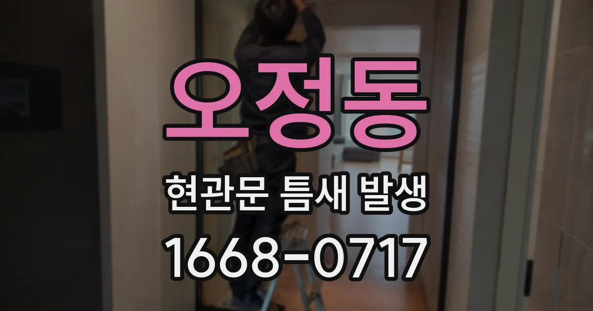 오정동 현관문 틈새 발생